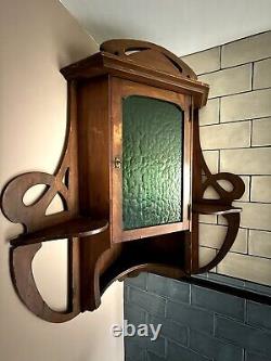 Art Nouveau Corner Cupboard