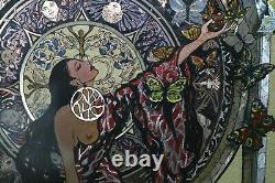 Art Nouveau / Deco Burlesque Fantasy Lady Prints Gold Foil Mid Century 1970s