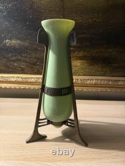 Art Nouveau Deco Vase Green antique vintage