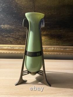 Art Nouveau Deco Vase Green antique vintage