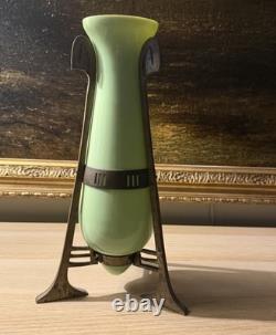Art Nouveau Deco Vase Green antique vintage