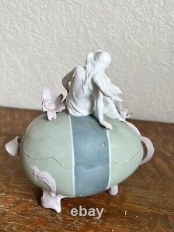 Art Nouveau E. A. Muller Corona Germany Lady On Top Of Egg