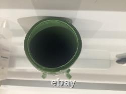 Art Nouveau Eichwald Pottery Green Glazed Rocket Flower Vase good condition