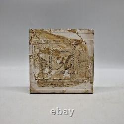 Art Nouveau Fireplace Majolica Tile Green Triple Floral T&R Boote Ltd C1900