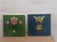 Art Nouveau Fireplace Tile Blue & Green Floral Majolica X2 Joblot Victorian