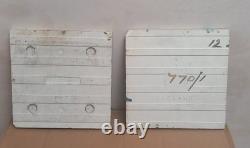 Art Nouveau Fireplace Tile Blue & green Floral Majolica X2 joblot victorian