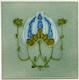 Art Nouveau Fireplace Tile Green Floral Majolica New Birch Tile Co Ltd C1905 Ae1