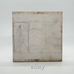 Art Nouveau Fireplace Tile Green Peacock Tail Design by T & R Boote C1905