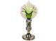Art Nouveau Glass Jack In The Pulpit Vase And Silver Plated Holder Circa 1890