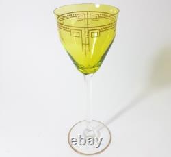 Art Nouveau Glass Roman Pistachio Green About 1900 AL92