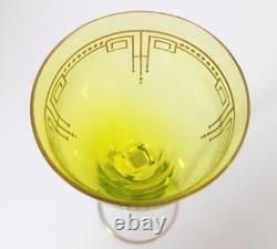 Art Nouveau Glass Roman Pistachio Green About 1900 AL92