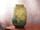 Art Nouveau Glass Vase Green & Orange Cameo Glass In The Emile Gall&eacute; Style