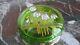 Art Nouveau Green Glass Enamelled Trinket Dresser Box With Ormolu Base Moser