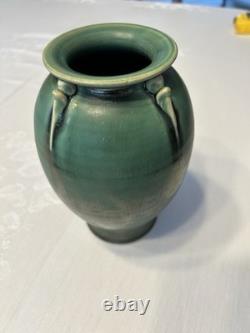 Art Nouveau Green Pottery Vase, Arts & Crafts Arthur Nelson Green