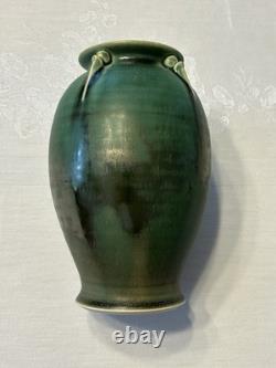 Art Nouveau Green Pottery Vase, Arts & Crafts Arthur Nelson Green