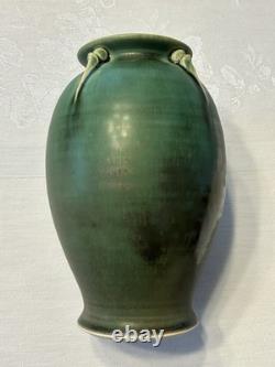Art Nouveau Green Pottery Vase, Arts & Crafts Arthur Nelson Green