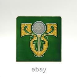 Art Nouveau Green Tile Belgium Céramiques Gilliot & Cie Hemiksem C1905