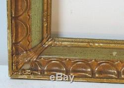 Art Nouveau Hand Carved Gilded / Green Finish Frame For Painting 36 X 24 Inch