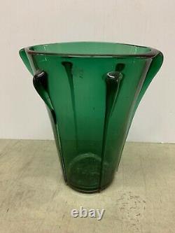 Art Nouveau Hand-blown Green-glass Vase American Or European First Half 20th C