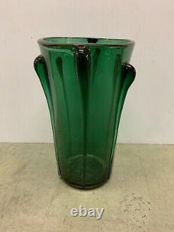 Art Nouveau Hand-blown Green-glass Vase American Or European First Half 20th C