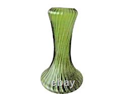 Art Nouveau Iridescent Glass Vase of Tapering Form with Applied Grapes 20cm