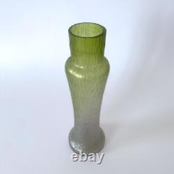 Art Nouveau Iridescent Green Blown Glass Vase Style Loetz Kralik 1900s
