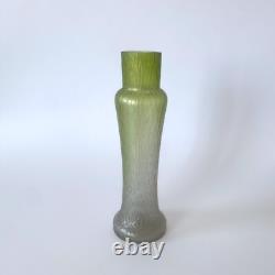 Art Nouveau Iridescent Green Blown Glass Vase Style Loetz Kralik 1900s