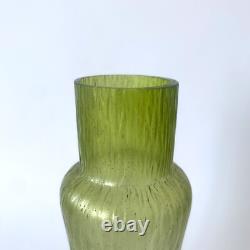 Art Nouveau Iridescent Green Blown Glass Vase Style Loetz Kralik 1900s