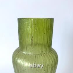 Art Nouveau Iridescent Green Blown Glass Vase Style Loetz Kralik 1900s