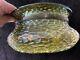 Art Nouveau Kralik Loetz Sohn Martelle Pattern Glass Bowl With Metal Collar 8 In
