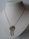 Art Nouveau Leaves Necklace With Green Enamel Opal Silver Jewelry New