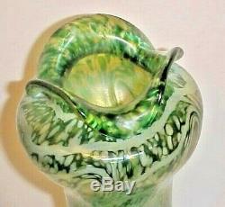 Art Nouveau Loetz Era 10 Fritz Heckert Changeant Art Glass Vase