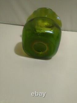 Art Nouveau Loetz Green Glass Vase