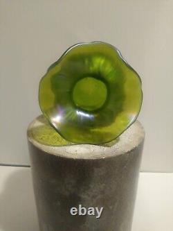 Art Nouveau Loetz Green Glass Vase