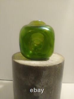 Art Nouveau Loetz Green Glass Vase