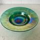 Art Nouveau Luster Glass Bowl Iridescent Green Purple Peacock Wmf, Germany 1900s