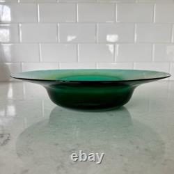 Art Nouveau Luster Glass Bowl Iridescent Green Purple Peacock WMF, Germany 1900s