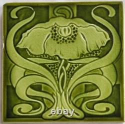 Art Nouveau Majolica Tile. George Marsden. C1903 /6