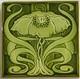 Art Nouveau Majolica Tile. George Marsden. C1903 /6