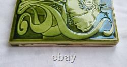 Art Nouveau Majolica Tile. George Marsden. C1903 /6