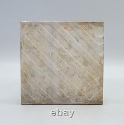 Art Nouveau Majolica Tile Green Triple Tulips Henry Richards Tile Co C1905 AE3