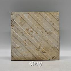 Art Nouveau Majolica Tile Green Triple Tulips Henry Richards Tile Co C1905 AE5