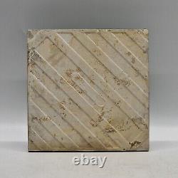 Art Nouveau Majolica Tile Green Triple Tulips Henry Richards Tile Co C1905 AE5