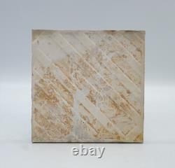 Art Nouveau Majolica Tile Green Triple Tulips Henry Richards Tile Company C1905