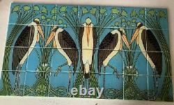 Art Nouveau Marabou Ceramic Tile Mural Backsplash 30x17 William Morris