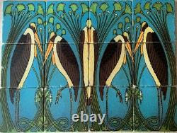 Art Nouveau Marabou Stone Marble Tile Mural Backsplash 12x16 William Morris