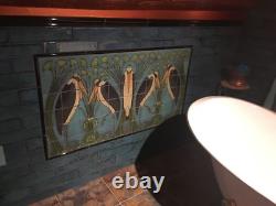 Art Nouveau Marabou Stone Marble Tile Mural Backsplash 12x16 William Morris