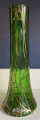 Art Nouveau Pallme-Konig Green Glass Claret Jug Jugendstil Marie Kirschner