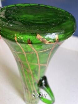 Art Nouveau Pallme-Konig Green Glass Claret Jug Jugendstil Marie Kirschner