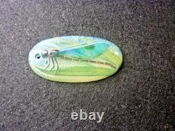 Art Nouveau Pate De Verre Dragonfly Pendant By Amalric Walter 1920's Signed